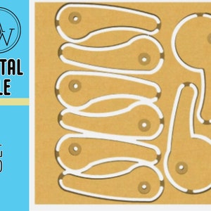 Universal CNC Cam Clamp File. Cut Out Your Own Pressure Clamps. Shapeoko, X-Carve, or other Hobby CNC. .SVG and .C2D Files Included. image 1