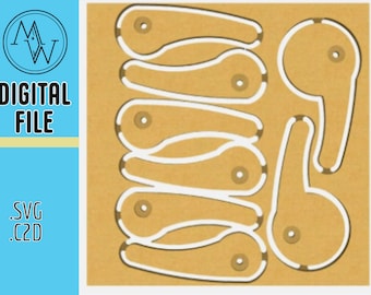 Universal CNC Cam Clamp File.  Cut Out Your Own Pressure Clamps.  Shapeoko, X-Carve, or other Hobby CNC. .SVG and .C2D Files Included.