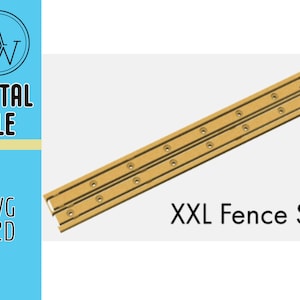 May include: A gold-colored metal fence panel with multiple holes. The panel is labeled "XXL Fence Size".