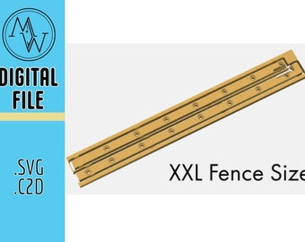 CNC Wasteboard xxl size Fence File.  Create A Constant X,Y, Zero Spot.  Shapeoko, X-Carve, other Hobby CNC (XXL size). .svg and .c2d Files