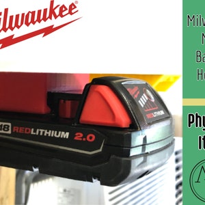 Milwaukee M18 Battery Storage Holder.  Mount on any surface and protect terminals of the battery.  Set of 2.