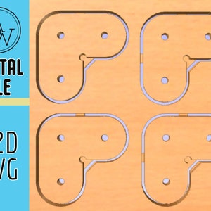 Universal CNC Corner Clamps. Compatible With Shapeoko, X-Carve, Other CNC&#39;s (must use my wasteboard) - .c2d and .svg