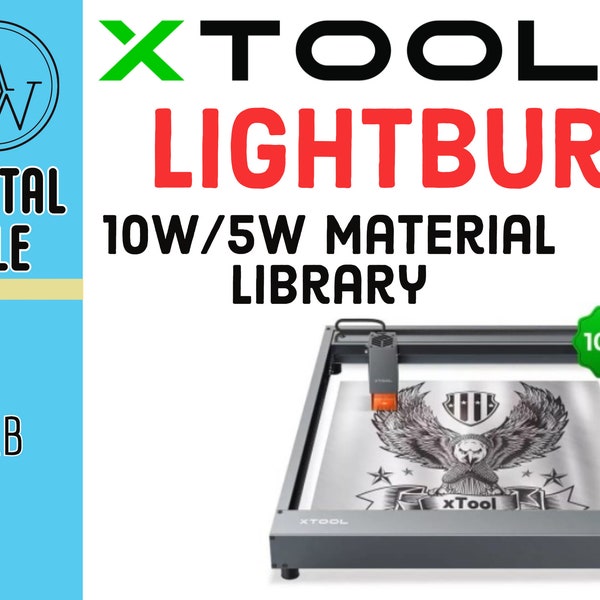 XTool D1 Laser Lightburn Cut Library 5/10w ¡Todos los ajustes ya prefabricados para ti! ¡No más conjeturas! Descarga con un solo clic.  ¡Fácil de importar!
