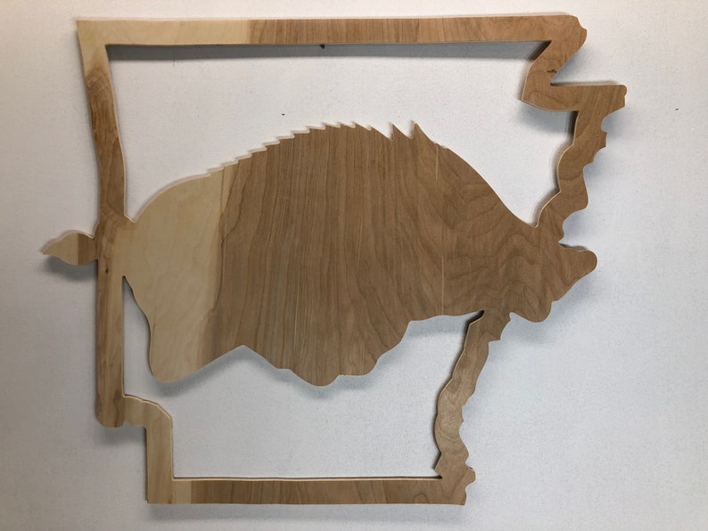 Arkansas State Cut Out With Razorback Wall Decor Art Unpainted