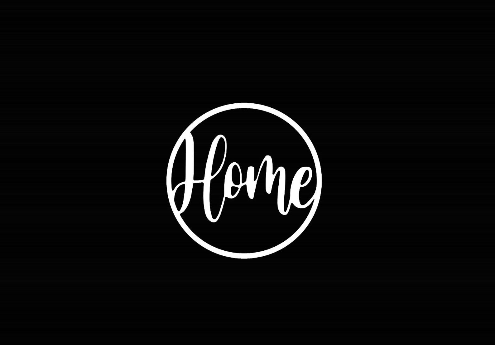 Home Door Hanger Cursive Home Decor Circular Home Sign SVG Etsy