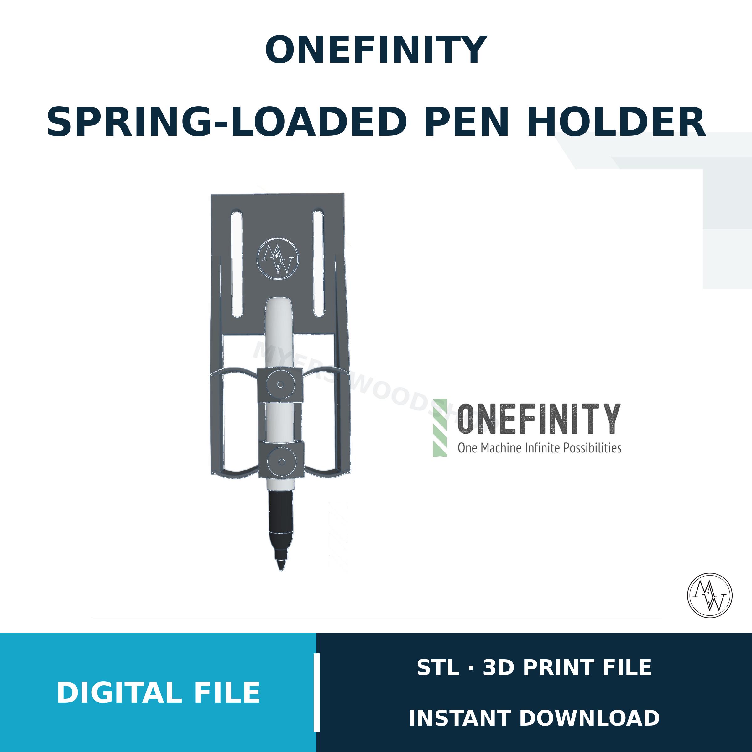 Onefinity CNC Spring-loaded Pen Holder STL File - Etsy