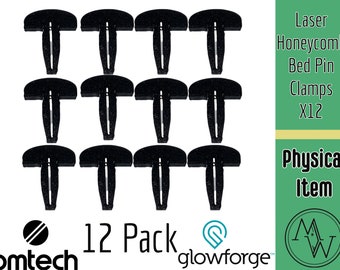 12 Pack Laser cutter engraver, OMTECH Orion Motor Tech, Glowforge, Honeycomb Pin Clamps, Physical item