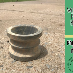 Hand turned wooden pine bowl