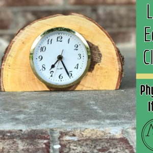 live edge natural bark wood from the tree clock