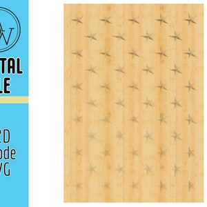 60 degree V bit CNC Router American Flag Star files - Carbide Create (c2d), GCode (nc), and svg files included!