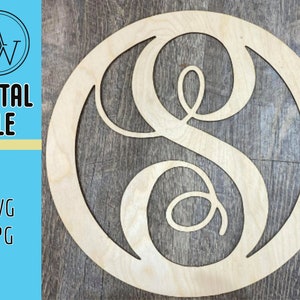 Letter S Monogram SVG and JPG. Perfect For Shirts, Laser Cutters, CNC Machine and Vinyl Cutters image 1