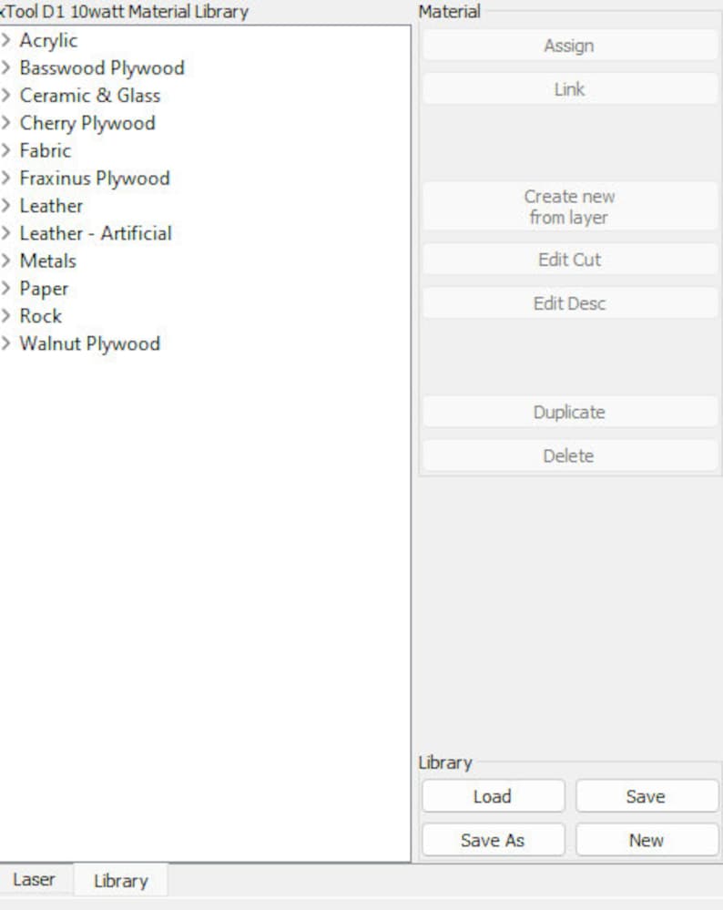 XTool D1 Laser Lightburn Cut Library 5/10w All the settings already premade for you No more guessing One click download. Easy to import image 2
