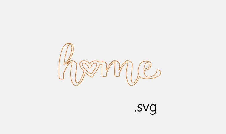 The Word Home in Cursive Wall Decor Art SVG Digital Files - Etsy
