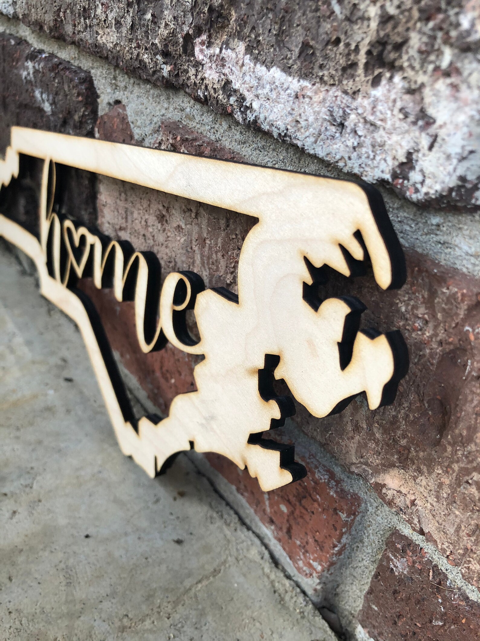 North Carolina State Cut Out With the Word Home Wall Decor Art Etsy