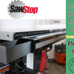 SawStop bordssågsverktygslåda, T-glidstång, vänster sida