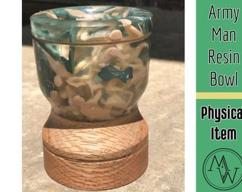 colored army man resin pot vase bowl