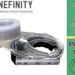 May include: A clear plastic dust boot adapter with a black brush and a white ring. The adapter is designed to connect to a Festool or Fein vacuum system. The text "Festool/Fein Suck IT Dust Boot Adapter" is visible on the right side of the image.