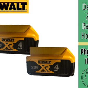 DeWalt 20V und FlexVolt Batteriehalter.  Montieren Sie auf jeder Oberfläche und schützen Sie die Klemmen der Batterie.  2er-Set.