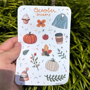 sticker sheet, autumn Sticker sheet, fall Stickers, planner stickers, bullet journal stickers, cute bullet journal stickers