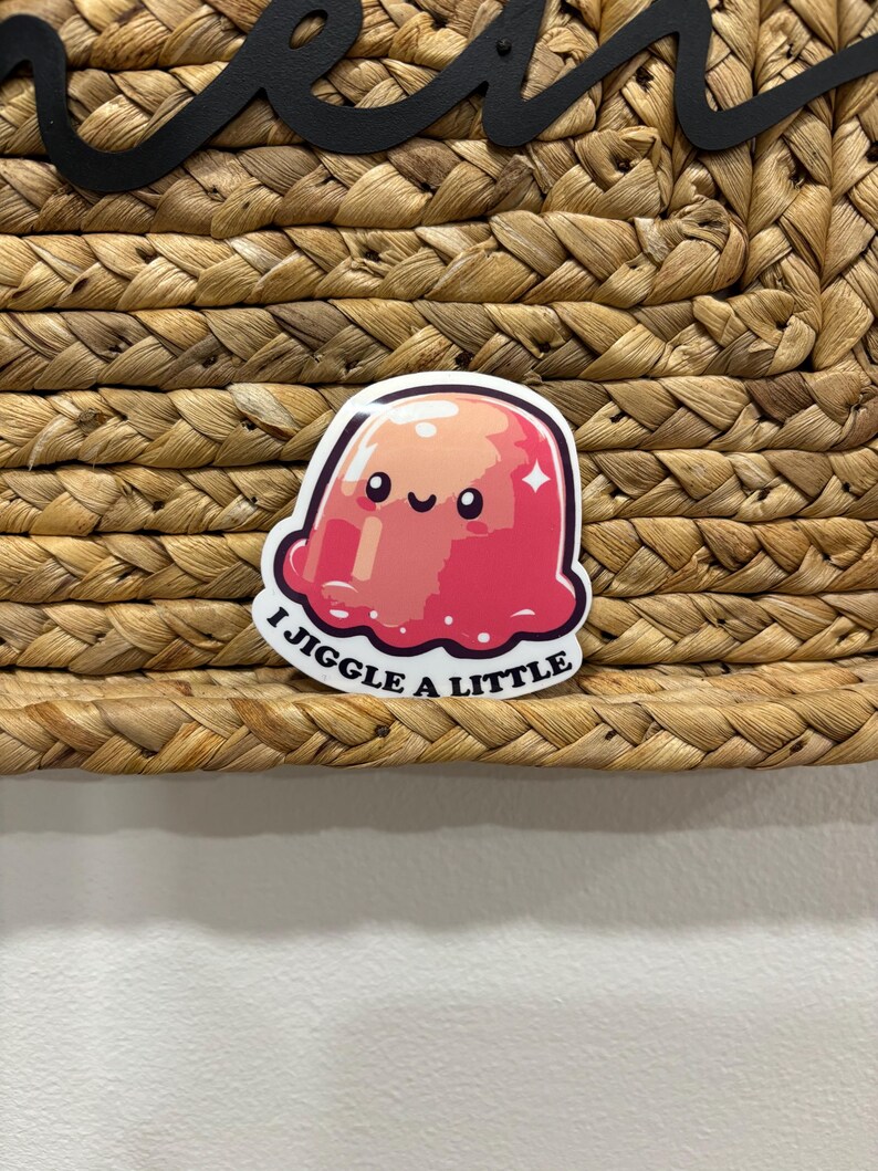 Cute body positivity sticker, I jiggle a little, Jello sticker image 2