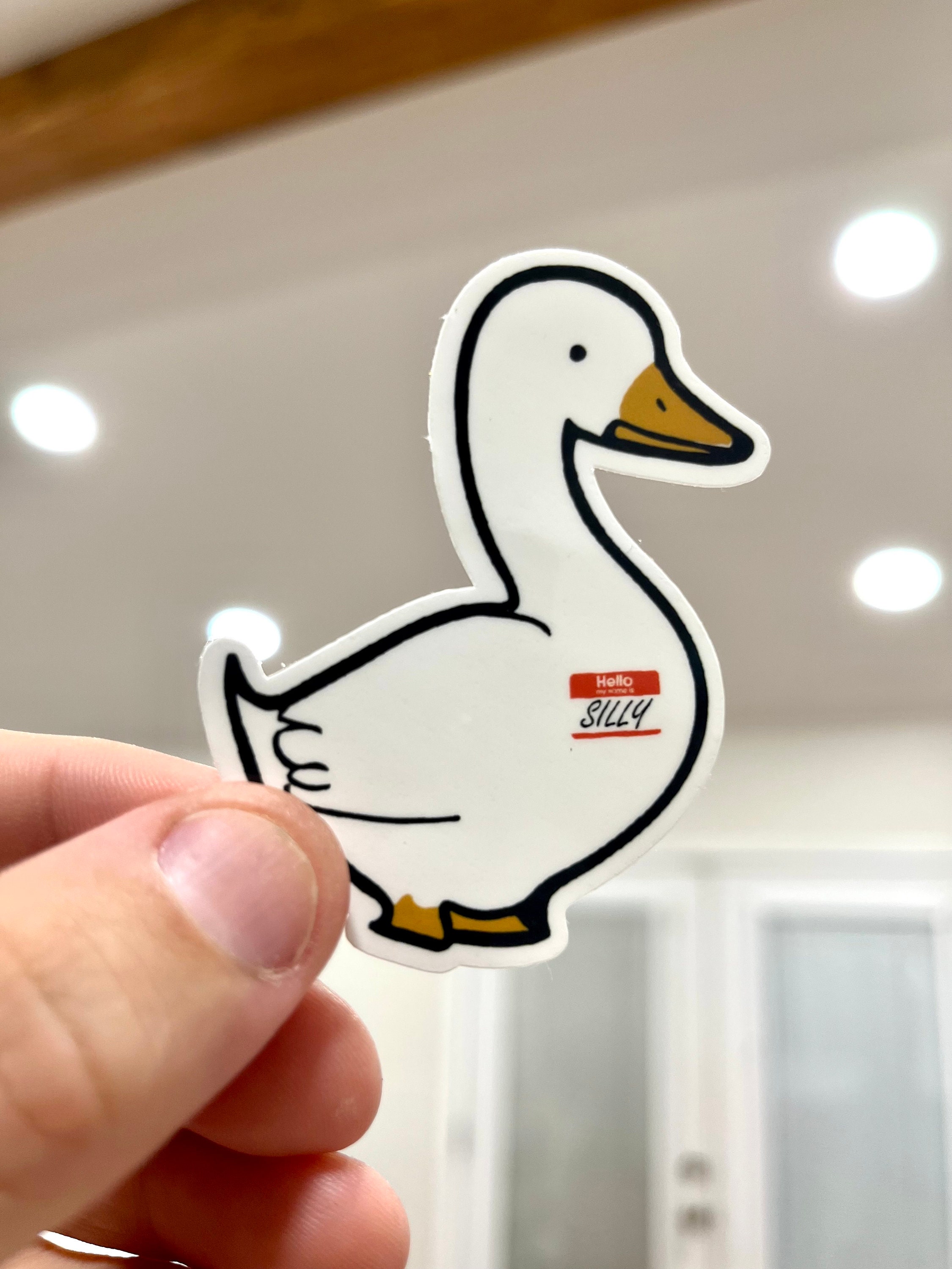 Sticker Silly Animal Silly Goose Sticker, Silly Goose Decal, Laptop Sticker, Phone Sticker ...