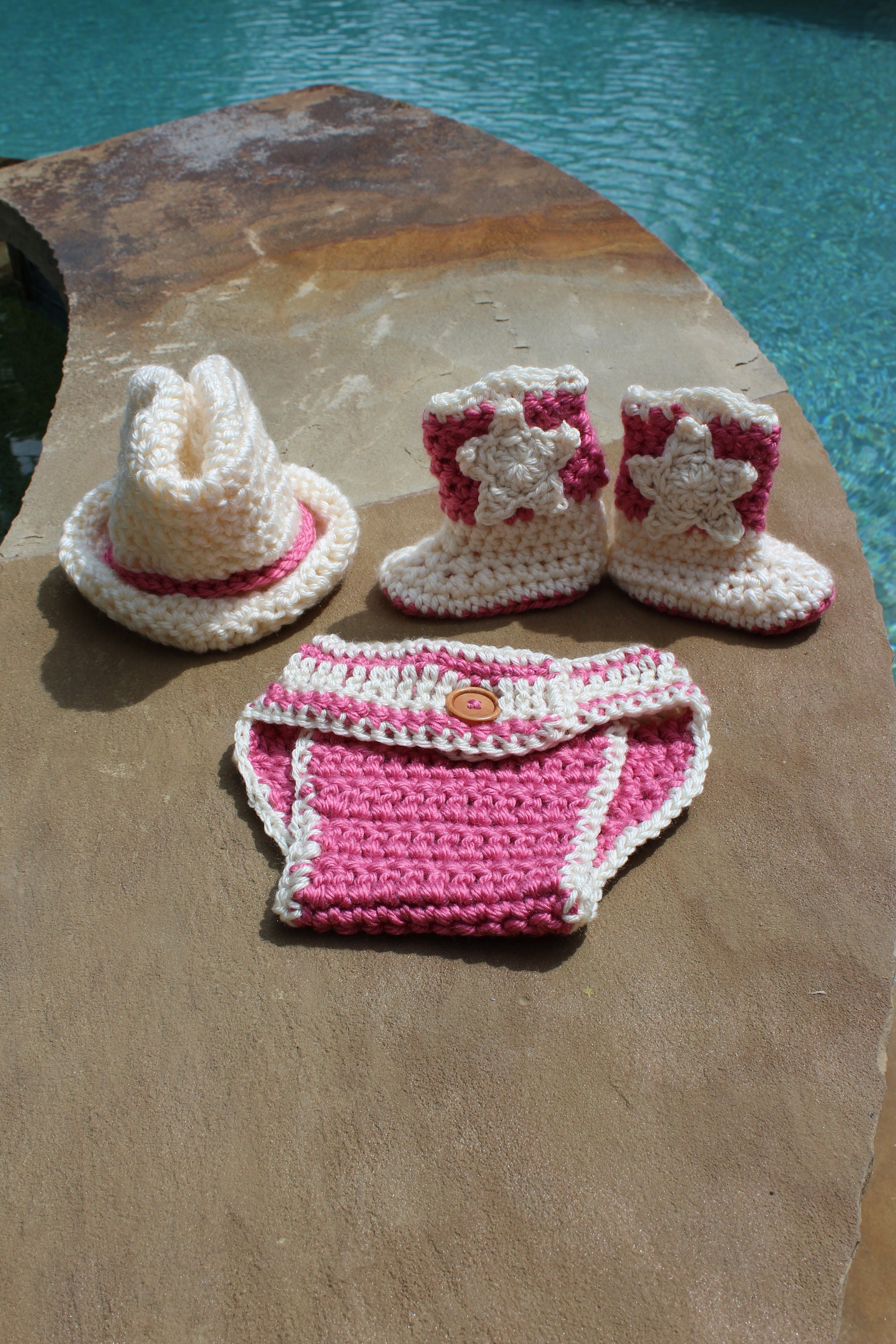 Baby Girl Western Set Newborn Western Set Pink Cowboy Set Etsy