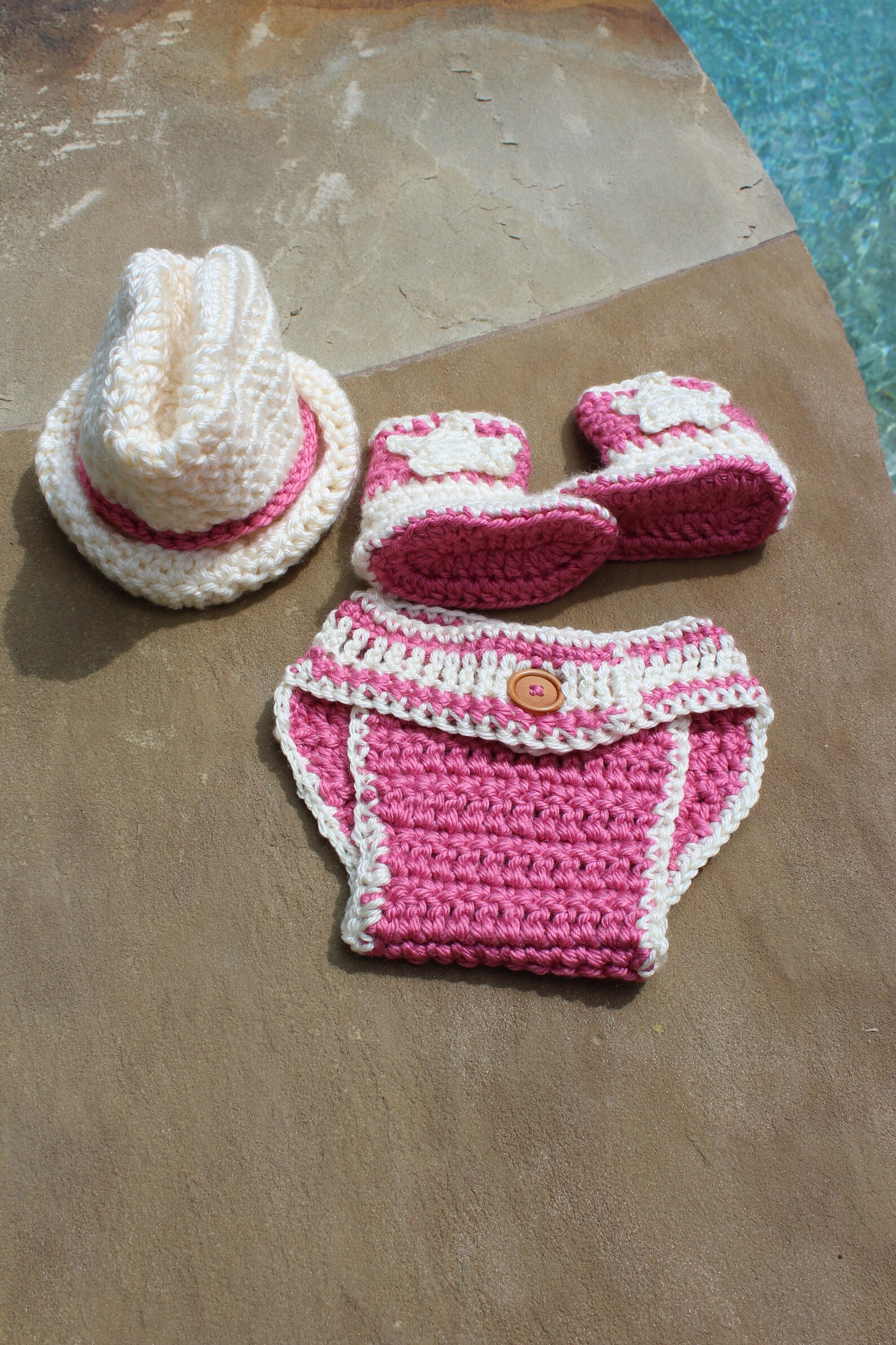 Baby Girl Western Set Newborn Western Set Pink Cowboy Set Etsy