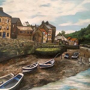 A Day In Staithes - North Yorkshire - Fine Art Giclee Print - From An Original Artwork