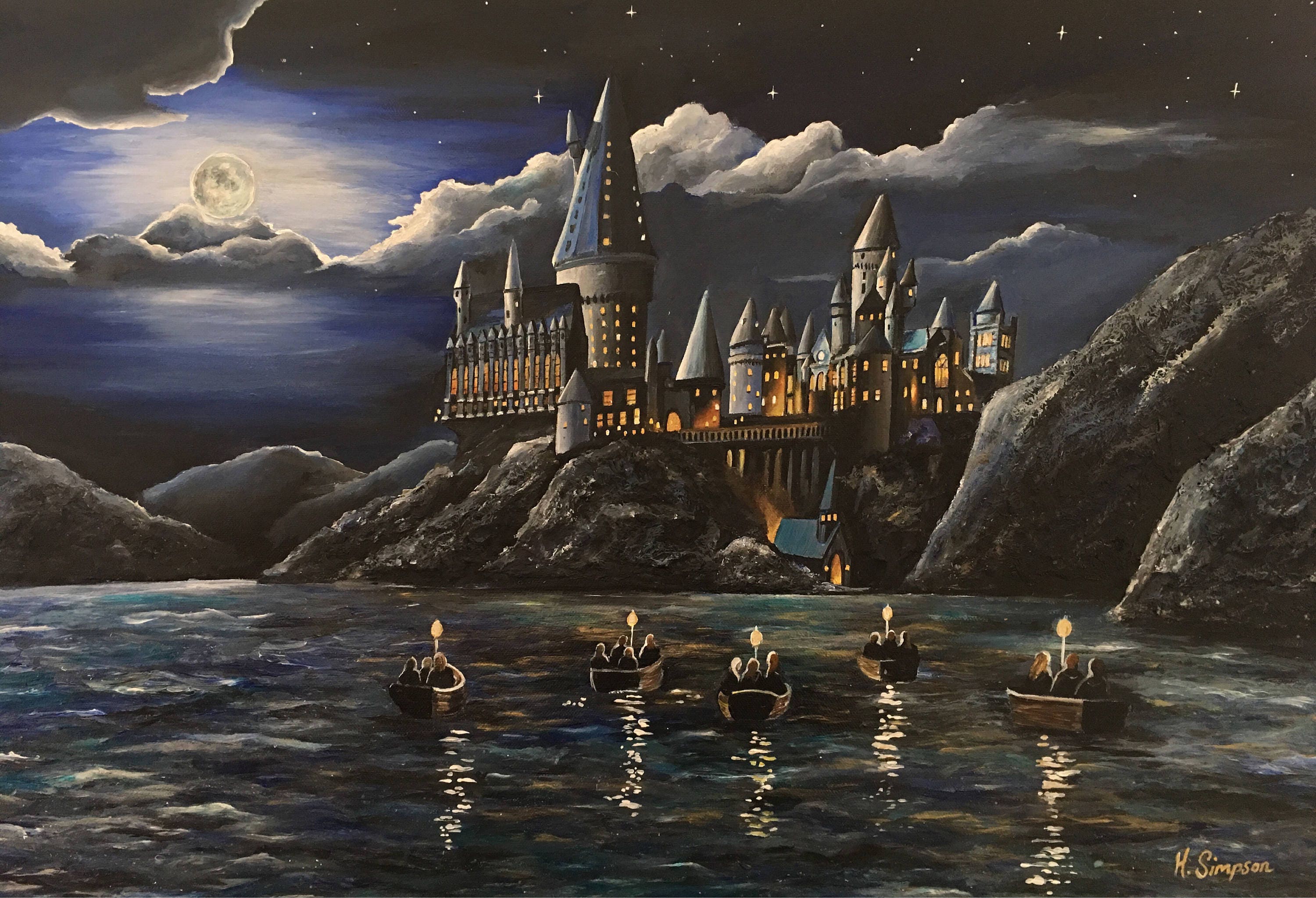Harry Potter Hogwarts Castle Fine art print | Etsy