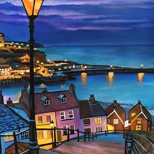 Whitby Top Of the 199 steps - Fine Art Giclee Print - From original Artwork