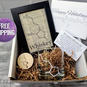 Whiskey Gift Set Includes Whiskey Glasses, Whiskey Art, Whiskey Magnet, Whiskey Gift Box, Whiskey Gift For Men, Whiskey Gift For Women