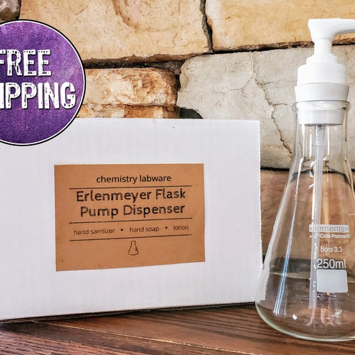 Erlenmeyer Flask Soap Dispenser, Chemistry Gift, Science Gifts, Science Teacher Gifts, Science Gifts For Women, Chemistry Teacher Gifts