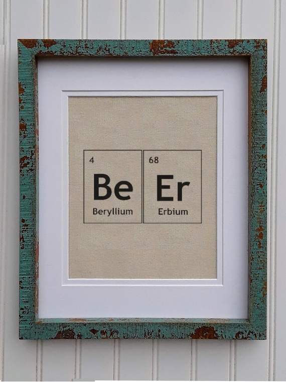 Beer Periodic Table Elements On Canvas Beer Gifts Beer Wall Art Gift For Beer Lover Chemistry Gift Beer Drinker Gift Beer Sign