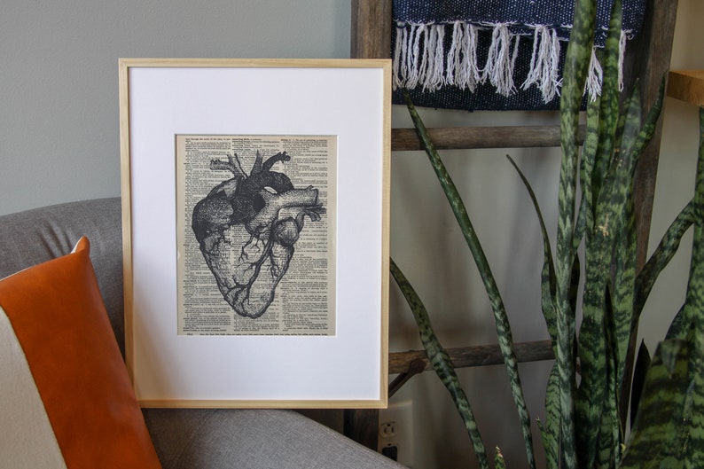 Anatomical Heart Vintage Dictionary Print, Science Gift, Biology Art ...