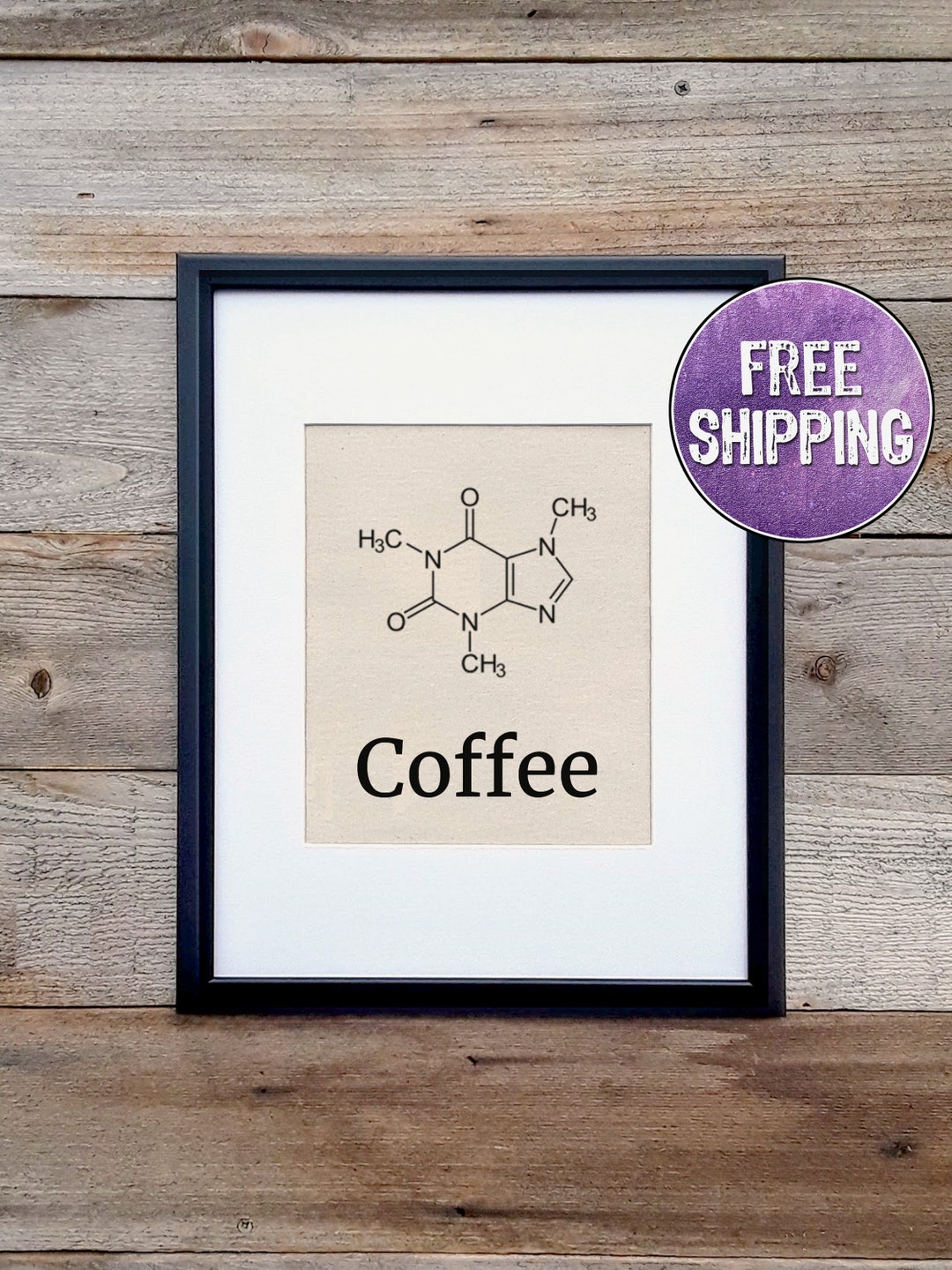 Coffee Molecule Canvas Print – Modern Caffeine Chemistry Wall Art ...
