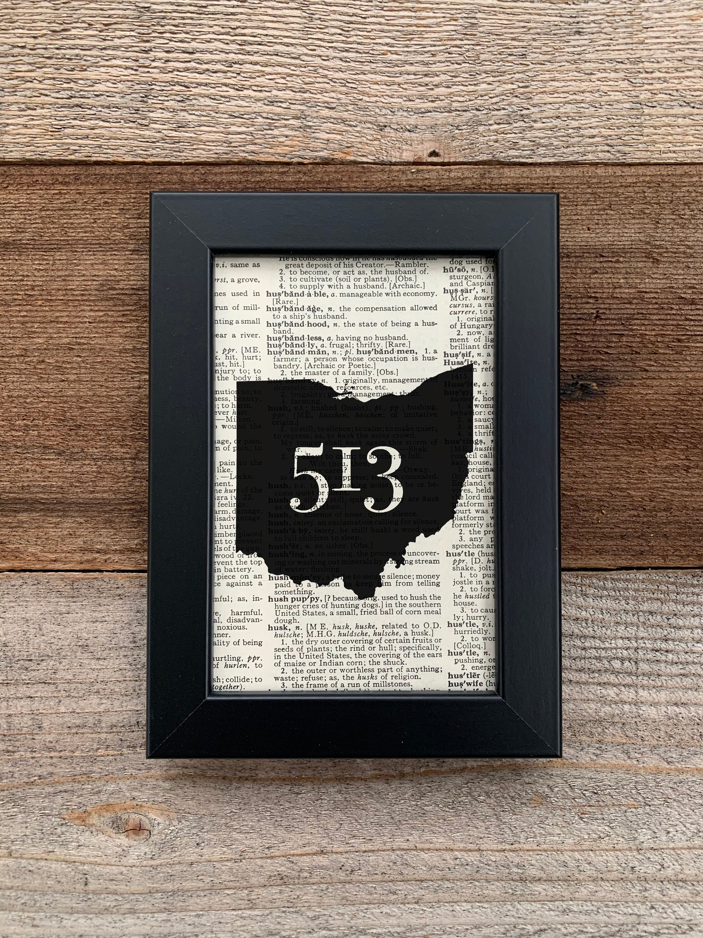 513 Cincinnati Area Code Framed Vintage Dictionary Print, Cincinnati ...