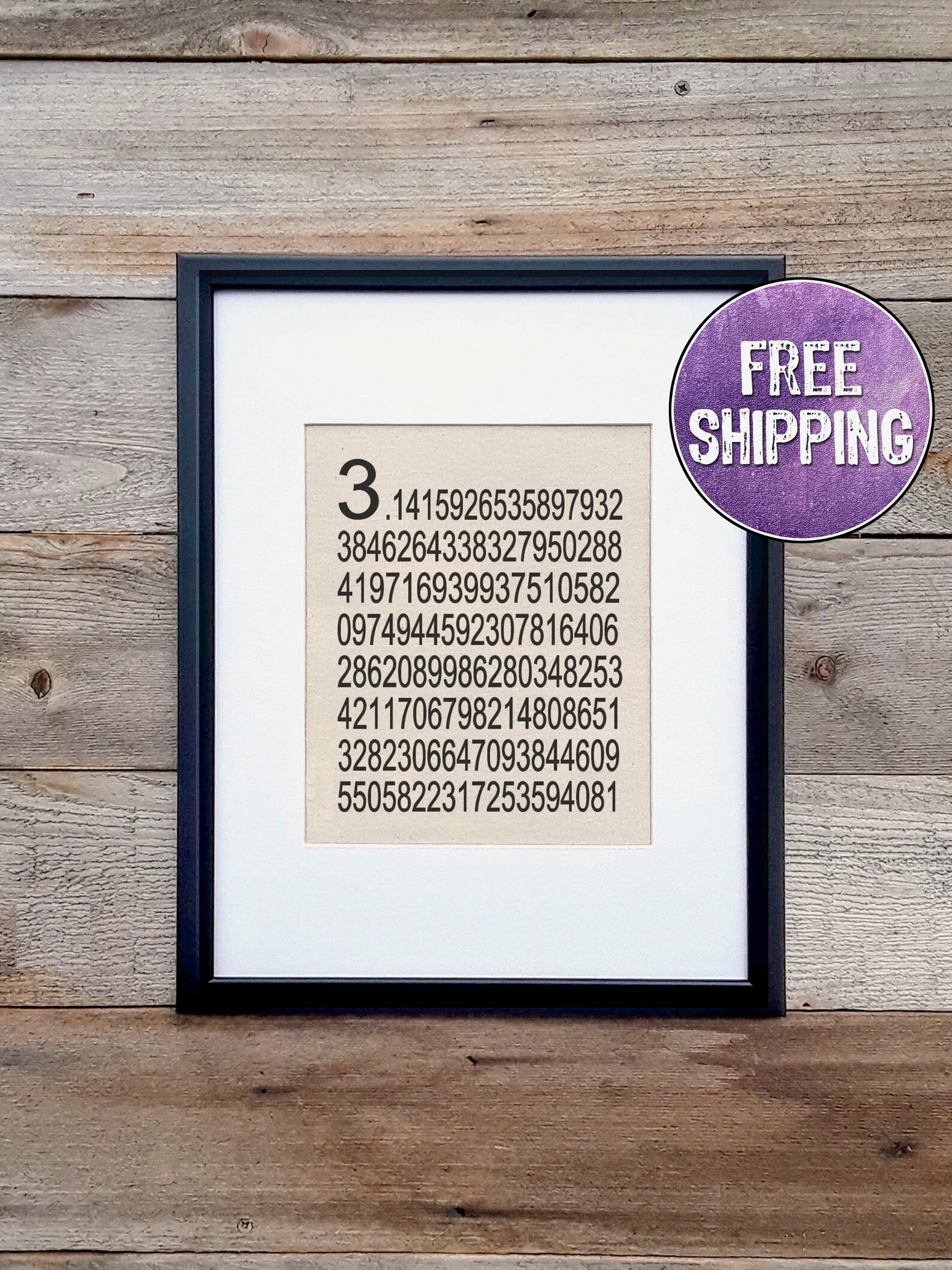 First 150 Digits of Pi on Canvas Math Teacher Gift Math Etsy