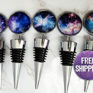 Science Themed Galaxy Wine Stopper - Unique Wine Stopper Gift - Wine Gifts For Wine Lovers - Wine Bottle Stopper - Space Wine Stopper