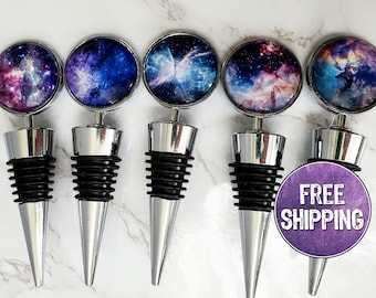 Science Themed Galaxy Wine Stopper - Unique Wine Stopper Gift - Wine Gifts For Wine Lovers - Wine Bottle Stopper - Space Wine Stopper