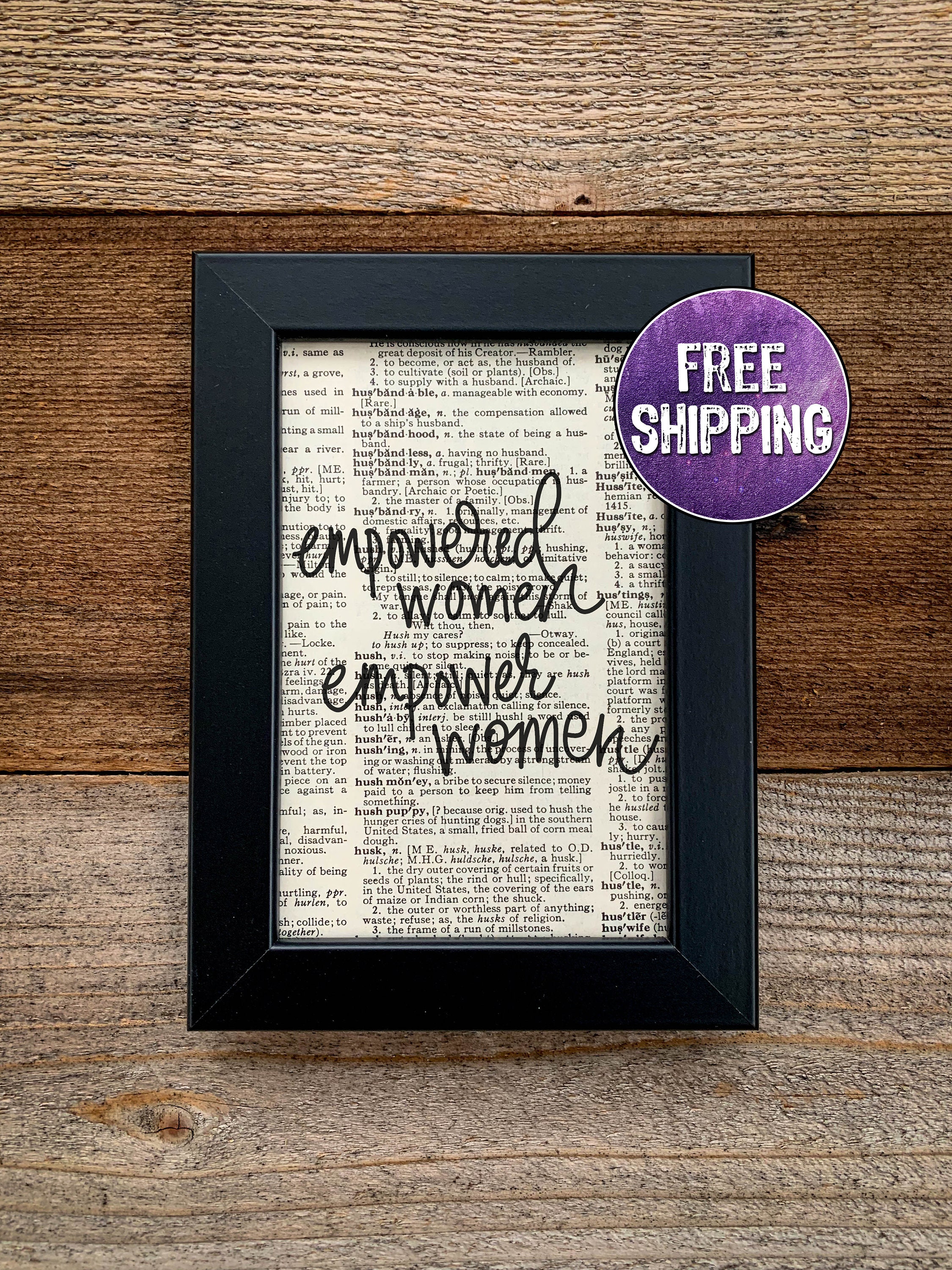 Strong Girl Quote Dictionary Art Print Book Picture Poster Inspirational Gift 