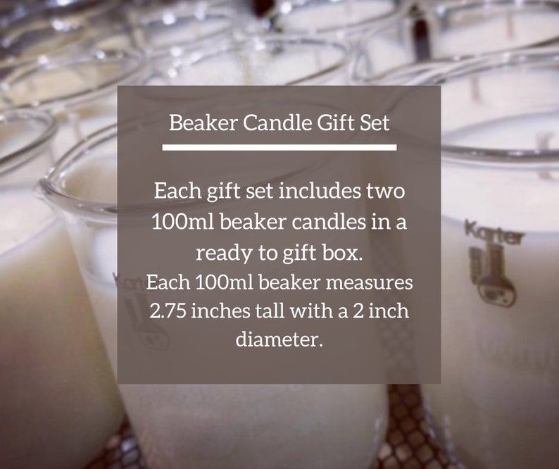 Beaker Candle Gift Set Chemistry Gift, Science Gifts, Science Decor, Chemistry Decor, Science Teacher Gifts, Unique Science Christmas Gift image 3