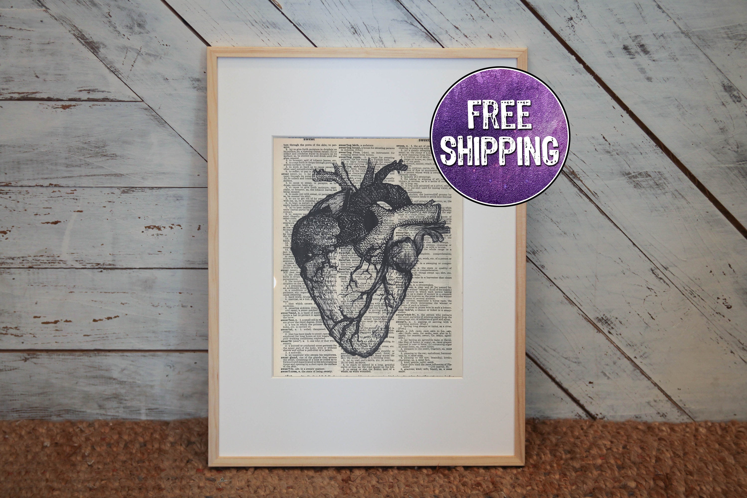 Anatomical Heart Vintage Dictionary Print, Science Gift, Biology Art ...