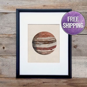 Jupiter Art Print On Canvas - Astronomy Gift Ideas - Space Gift For Astronomy and Space Lovers - Jupiter Art Print - Space Artwork