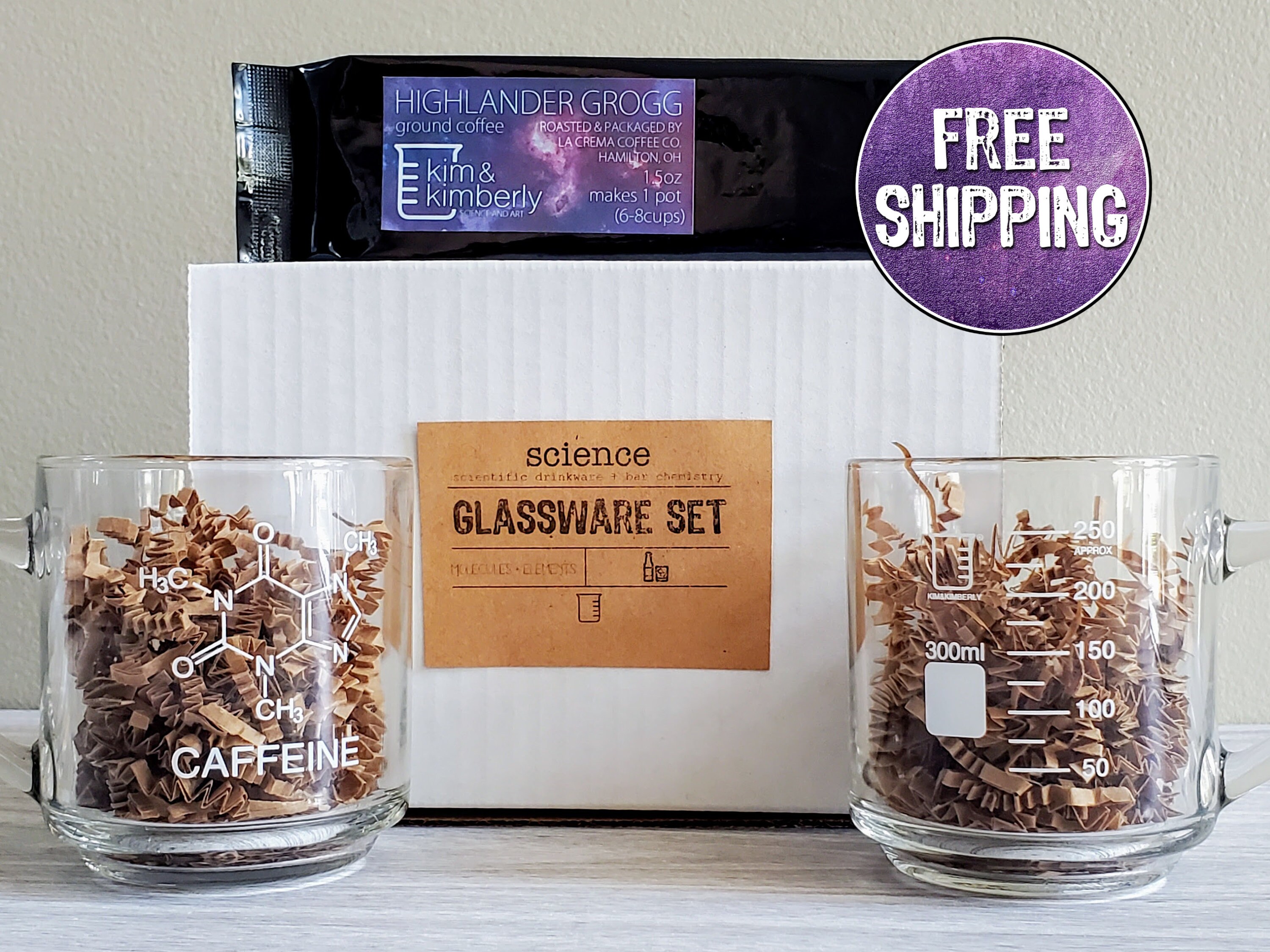 Beaker Mug and Coffee Gift Set Beaker Cup Beaker Coffee Mug Etsy