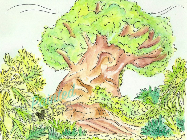 8x10 Disney World Print-Animal Kingdom Disney Art Disney | Etsy