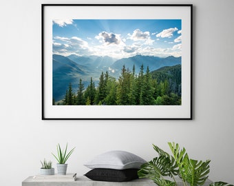 Clouds Over Valley: Landscape Fine Art Photography, Nature, Mountain Landscape, Wall Art, Nature Photography, Wall Decor, Living Room Art