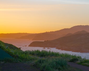 California sunset photo greeting card