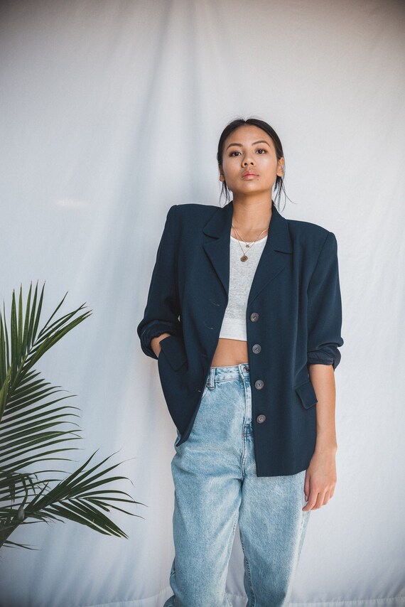 Women's Vintage Oversized Blazer (70's & 80's Styl