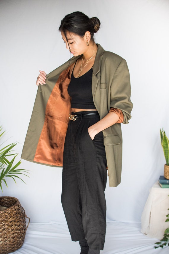 Women's Vintage Oversized Blazer - Large/XL (70's