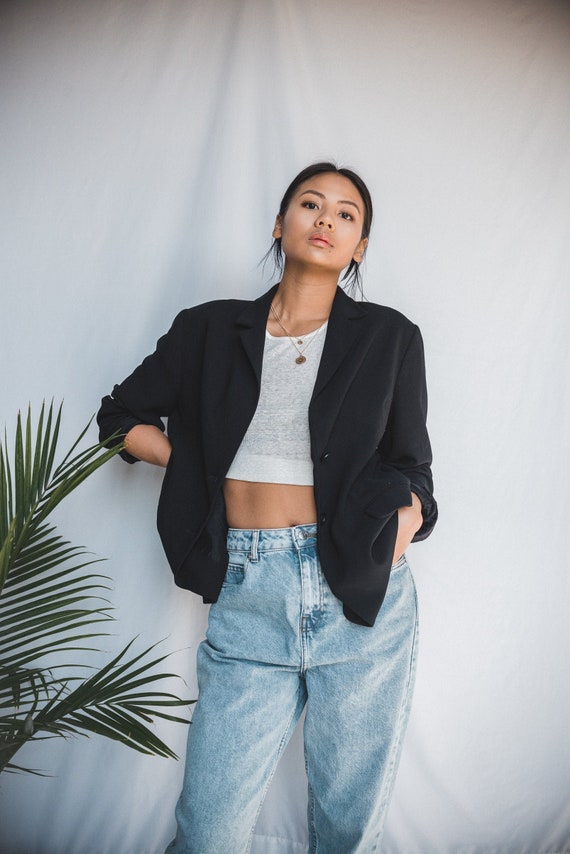 Black Oversized Blazer | Women's Vintage Oversized